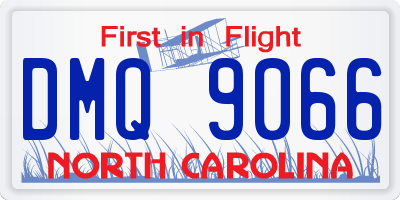 NC license plate DMQ9066