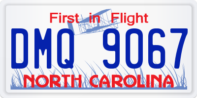 NC license plate DMQ9067