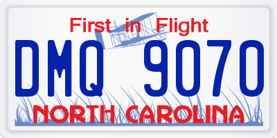 NC license plate DMQ9070