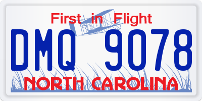 NC license plate DMQ9078
