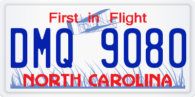 NC license plate DMQ9080