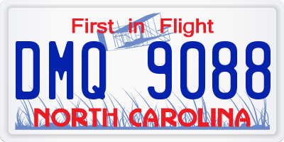 NC license plate DMQ9088