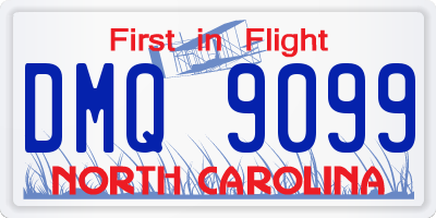 NC license plate DMQ9099