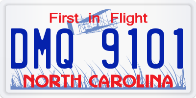 NC license plate DMQ9101