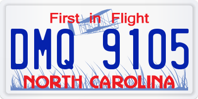 NC license plate DMQ9105