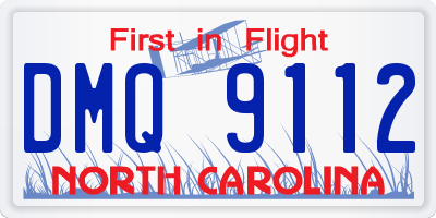 NC license plate DMQ9112