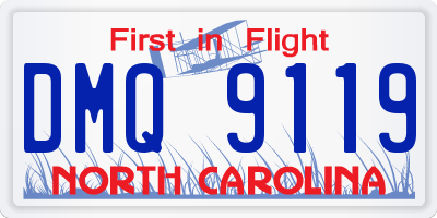 NC license plate DMQ9119