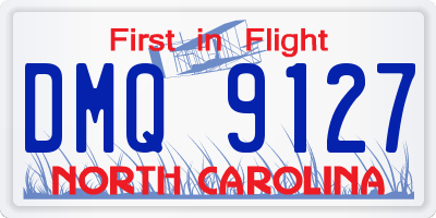 NC license plate DMQ9127