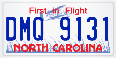 NC license plate DMQ9131