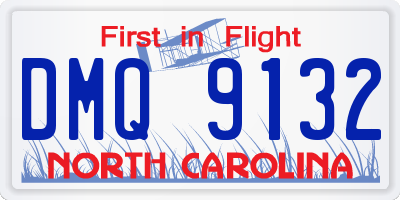 NC license plate DMQ9132