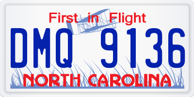 NC license plate DMQ9136