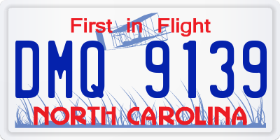 NC license plate DMQ9139