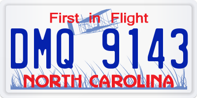 NC license plate DMQ9143