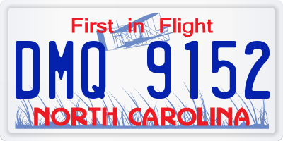NC license plate DMQ9152