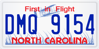 NC license plate DMQ9154