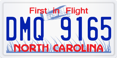NC license plate DMQ9165