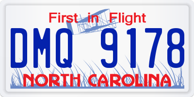 NC license plate DMQ9178