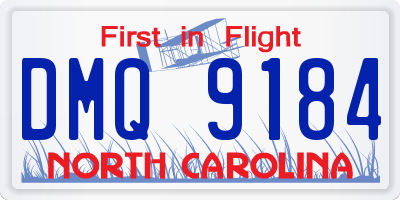 NC license plate DMQ9184