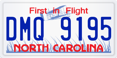 NC license plate DMQ9195