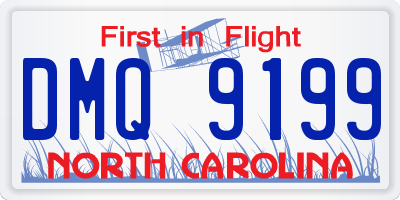 NC license plate DMQ9199