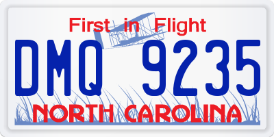 NC license plate DMQ9235