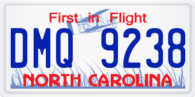 NC license plate DMQ9238