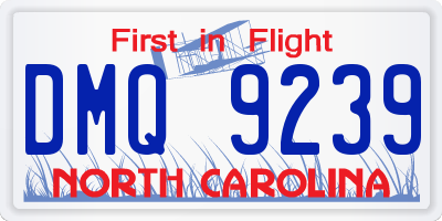 NC license plate DMQ9239