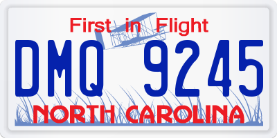 NC license plate DMQ9245
