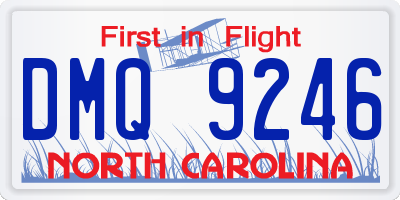 NC license plate DMQ9246