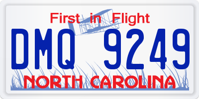 NC license plate DMQ9249