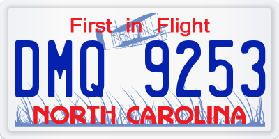 NC license plate DMQ9253