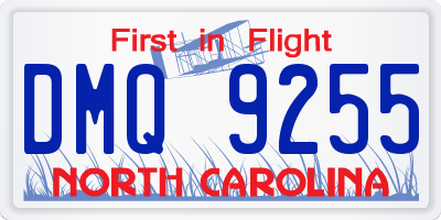 NC license plate DMQ9255