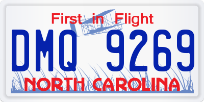 NC license plate DMQ9269