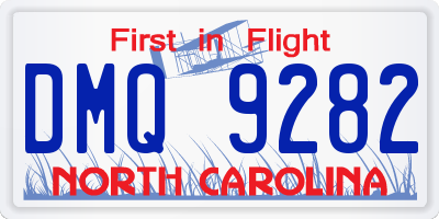 NC license plate DMQ9282