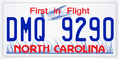 NC license plate DMQ9290