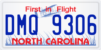 NC license plate DMQ9306