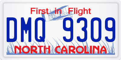 NC license plate DMQ9309