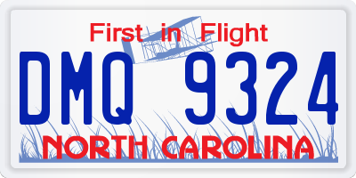NC license plate DMQ9324