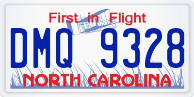NC license plate DMQ9328