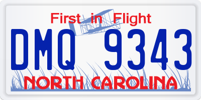 NC license plate DMQ9343