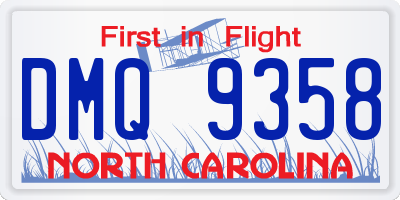 NC license plate DMQ9358