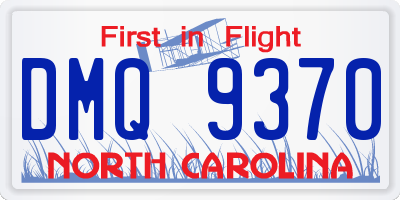 NC license plate DMQ9370