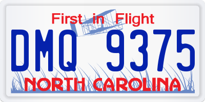 NC license plate DMQ9375