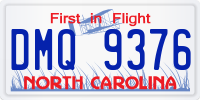NC license plate DMQ9376