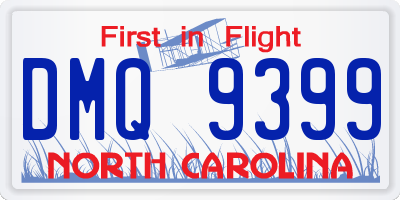 NC license plate DMQ9399