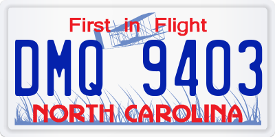 NC license plate DMQ9403