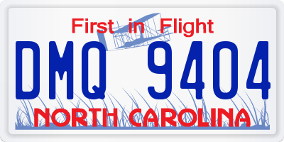 NC license plate DMQ9404