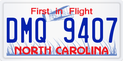 NC license plate DMQ9407