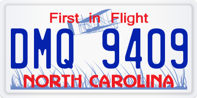 NC license plate DMQ9409