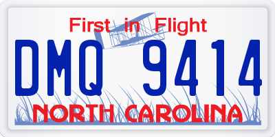 NC license plate DMQ9414
